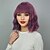 cheap Synthetic Trendy Wigs-Synthetic Wig Wavy Curly Weave Asymmetrical Neat Bang Machine Made Wig 14 inch A1 Synthetic Hair Women&#039;s Classic Comfortable Color Gradient Multi-color