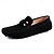 billiga Slip-ons och loafers till herrar-vinröd mocka loafers för män – slip-on körmockasiner med metallaccent för vardags- och affärskläder
