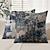 baratos estilo abstrato-Capa Decorativa de Almofadas Abstrata Vintage 1PC Capa de Almofada Quadrada Macia para Quarto Sala de Estar Sofá Cadeira
