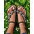 voordelige Casual sandalen-Dames sandalen met vlinders en strass – glinsterende open teen bohemian zomer strandschoenen voor de zomer en vakantie