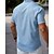 economico camicia da uomo con bottoni-Per uomo Camicia Camicia Estiva Camicia casual Camicia da Spiaggia Camicia con Bottoni Verde chiaro Rosa Rosso Grigio Azzurro Manica Corta Semplice Collo alla coreana Vacanza Camicia hawaiana Tasca
