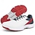 cheap Men's Golf Shoes-Men's Stylish Red, White &amp; Gray Golf Shoes, Advanced Grip Sole, Perfect for Competitive Golfing