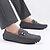 billiga Slip-ons och loafers till herrar-vinröd mocka loafers för män – slip-on körmockasiner med metallaccent för vardags- och affärskläder