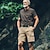 baratos Ar livre-Homens Bermuda Cargo Calção Bermudas Shorts casuais Bolso multi Perna reta Tecido Conforto Vestível Comprimento do joelho Ao ar livre Casual Acampar e Caminhar Moda Roupa de rua Preto Verde