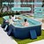 preiswerte Pools, Whirlpools &amp; Zubehör-faltbarer aufblasbarer Pool, langlebiger faltbarer aufblasbarer Swimmingpool - rechteckige Form, PVC-Material, mehrere Komponenten - für Familienspaß