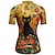 voordelige Damesshirts-Dames Wielrenshirt Korte mouw Fietsen T-shirt Shirt met 3 achterzakken Bergracen Ademend Sneldrogend Anatomisch ontwerp Lampenkatoen Geel Oranje Groen Kat Hond Sport Kleding