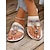 preiswerte Urlaubsandalen-Damen-Sandalen im Bohemian-Stil mit Perlenbesatz – handgefertigte, bestickte flache Sandalen mit Zehenring für Strand, Sommer und Freizeit