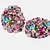 cheap Accessories and More-Women&#039;s Stud Earrings Geometrical Precious Statement Sweet Imitation Diamond Earrings Jewelry Pink / Blue For Wedding Party 1 Pair
