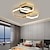 economico Lampade da soffitto con dimmer-plafoniera a led creativa moderna con 3 teste 52w 5 teste 80w dimmerazione continua app telecomando plafoniera a led esagonale adatta per camera da letto soggiorno sala da pranzo e illuminazione