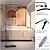 preiswerte LED-Stehlampe-LED-Stehlampe 24 Zoll Halbkreislicht mit Telefonclip Stehlampe 360 Grad drehbar schwarz