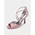 billige Formell-kvinners hvite sateng-tverremmer peep-toe hæler – elegante stiletto-sandaler for bryllup og datekveld