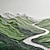 preiswerte Landschaftsgemälde-handgemachtes Originalgemälde „Grüne Berge“ Ölgemälde auf Leinwand abstrakte Flusstallandschaft Wandkunst für Wohndekoration mit gespanntem Rahmen/ohne Innenrahmen