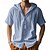 economico Casual da lavoro-Per uomo Camicia Camicia bianca di cotone Camicia casual Camicia con Bottoni Camicia di cotone Semplice Vacanza Streetwear Nero Bianco Cachi Grigio Manica Corta Con Cappuccio Estate Abbigliamento