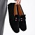 billiga Slip-ons och loafers till herrar-vinröd mocka loafers för män – slip-on körmockasiner med metallaccent för vardags- och affärskläder