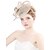 billige Coiffer-Hodeplagg Polyester Faux Lin Linse Fedora Hatt Bryllup Elegant Vintage Med Fjær Hodeplagg