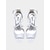 billige Formell-kvinners hvite sateng-tverremmer peep-toe hæler – elegante stiletto-sandaler for bryllup og datekveld