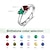 preiswerte Geschenke-Personalisierter Geburtsstein Offener Ring – Bestes Geschenk für Mama - Langlebiger und glänzender Geburtsstein einzigartiger Schmuck für Mama Ehefrau oder Tochter