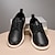 billige Herresneakers-mænds marineblå læder oxford sko – klassiske snøresko til forretning og formelle begivenheder