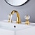 cheap LED Faucets-Bathroom Sink Faucet - Widespread Electroplated Widespread Two Handles Three HolesBath Taps
