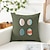 voordelige Vakantie kussensloop-Paas Eieren Decoratieve Gooi Kussenshoes 1PC Zacht Vierkant Bank Kussenhoes Kussenhoes voor Slaapkamer Woonkamer Bank Stoel Zwart Blauw Groen