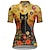 voordelige Damesshirts-Dames Wielrenshirt Korte mouw Fietsen T-shirt Shirt met 3 achterzakken Bergracen Ademend Sneldrogend Anatomisch ontwerp Lampenkatoen Geel Oranje Groen Kat Hond Sport Kleding