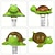 voordelige Koel buiten-zwembad drijfthermometer zwembad drijfthermometer groene schildpad cartoon zwembad thermometer