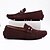 billiga Slip-ons och loafers till herrar-vinröd mocka loafers för män – slip-on körmockasiner med metallaccent för vardags- och affärskläder
