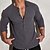 preiswerte Basic-T-Shirts-Herren T-Shirt mit Knöpfen T Shirt Henley Hemd T-Shirt Langarm Henley Sommer Frühling Einfach Mode Designer Basic Knöpfe Urlaub Straße Ausgehen Aprikose Marineblau Hellgrau Top T-Shirt für Herren