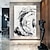 ieftine Picturi Abstracte-pictură în ulei realizată manual, pânză, artă de perete, decorare abstractă, simplă, alb-negru, pentru decorarea casei, pictură rulată fără rame, neîntinsă