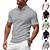 abordables Polo clásico para hombre-Hombre Camiseta de golf Camisetas polo piqué Negocio Casual Cuello polo acanalado Manga Corta Moda Básico Color sólido Botones Verano Primavera &amp; Otoño Ajuste regular Negro Blanco Verde Claro Azul