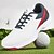 cheap Men's Golf Shoes-Men's Stylish Red, White &amp; Gray Golf Shoes, Advanced Grip Sole, Perfect for Competitive Golfing