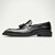 cheap Premium Leather Loafers-Men&#039;s Handmade Genuine Leather Loafers - Premium Brown Slip-On Tassel Dress Shoes for Kentucky Derby, Business &amp; Formal Occasions