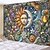 baratos Tapeçaria Mandala-Tapeçaria Mandala Sol e Lua Arte de Parede Grande Tapeçaria Mural Decorativa Fotografia Fundo Cobertor Cortina Decoração para Quarto Sala de Estar
