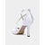 billige Formell-kvinners hvite sateng-tverremmer peep-toe hæler – elegante stiletto-sandaler for bryllup og datekveld