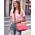 baratos Malas a tira-colo-bolsa de ombro feminina com vários bolsos – bolsa tiracolo leve de nylon à prova d&#039;água com fecho de zíper para viagens, trabalho e uso diário rosa roxo preto