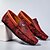 billiga Slip-ons och loafers till herrar-blommiga broderade mockasiner för män i mockagult - snygga slip-on skor perfekta för avslappnade utflykter och konstnärliga evenemang