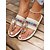 preiswerte Urlaubsandalen-Damen-Sandalen im Bohemian-Stil mit Perlenbesatz – handgefertigte, bestickte flache Sandalen mit Zehenring für Strand, Sommer und Freizeit