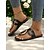ieftine Sandale casual-flip-flops cu accent metalic pentru femei – sandale de plajă de vară elegante, cu vârf deschis, pentru vară și purtarea zilnică