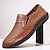 abordables Chaussures sans lacets &amp; mocassins-Mocassins à enfiler pour hommes à motif crocodile marron - chaussures d&#039;affaires et décontractées élégantes avec un design en similicuir texturé