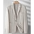cheap Men&#039;s Classic Blazers-Men&#039;s Linen Blazer Blazer Vacation Holiday Wedding Party Fashion Lightweight Spring &amp;  Fall Polyester Linen Plain Buttons Pocket Comfortable Single Breasted One-button Blazer Black Burgundy Dark Navy