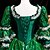 abordables Vestidos-Vintage Rococó Renacimiento Maxi Vestidos Normal Julieta Princesa Novia Plisado Ostentoso Princesa Escote Redondo Disfraz Mujer Víspera de Todos los Santos Carnaval Mascarada Rendimiento Fiesta