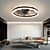 voordelige Dimbare plafondlampen-50 cm Dimbaar Plafondventilator Metaal Acryl Modern Noordse stijl 220-240V