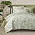 abordables 100% Coton-Housse de couette florale romantique Taille complète Ensemble de literie Ensemble de lits Housse de couette Douce légère Couverture de confort avec 2 taies d&#039;oreiller pour été printemps