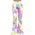 billiga Botten-Retro / vintage 60-talet Hippie Lång längd Dude Funk Bell Bottom byxor Hippie Disk Tryck Figursydd Dam Karnevalsdräkt Karnival Dagliga kläder Prideparad Pride månad Vuxna Byxor Vår &amp; sommar