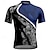 abordables Maillots pour hommes-Homme Maillot de cyclisme Géométrique Fleur Manche Courte Cyclisme T-shirt Maillot avec 3 poches arrière VTT Vélo tout terrain Séchage Rapide Design Anatomique Évacuation de l'Humidité Respirant Des