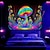 voordelige Blacklight wandtapijten-Blacklight Hangtapijt Gloei-in-de-duisternis Gloeifeest UV-reactief Trippy Mistige Paddenstoel Natuur Landschap Hangtapijt Wanddecoratie Muurschilderij voor Woonkamer Slaapkamer