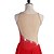 baratos Vestidos de Patinação Artística-Vestidos para Patinação Artística Mulheres Para Meninas Patinação no Gelo Vestidos Vermelho Patchwork Sem costas Com Transparência Elastano Com Stretch Treino Ensaio / Prática Profissional Roupa para