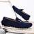 billiga Slip-ons och loafers till herrar-vinröd mocka loafers för män – slip-on körmockasiner med metallaccent för vardags- och affärskläder