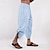 baratos Clássico-Homens Calças Capri Shorts de linho Shorts de verão Shorts de praia Com Cordão Cintura elástica Perna Cordão Tecido Conforto Respirável Comprimento do joelho Ao ar livre Feriado Praia Moda Estilo