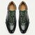 cheap Premium Leather Sneakers-Men&#039;s Premium Cowhide Athletic Shoes in Dark Green &amp; Black, Stylish Sporty Design for Casual &amp; Active Wear